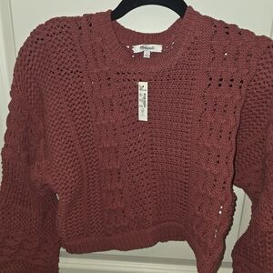 MADEWELL CROPPED KNIT SWEATER